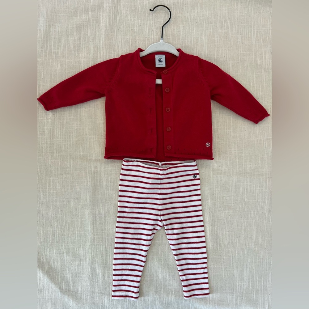 Petit Bateau Vibrant Red Cardigan